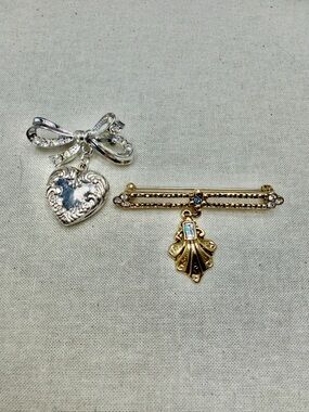 Vintage Victorian Style Drop Brooches